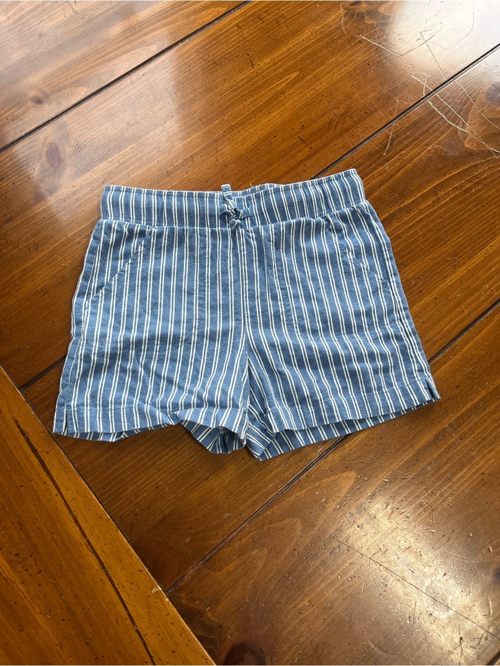 32 Degrees COOL Girls Linen Blend Striped Shorts Size Small 7/8 EUC